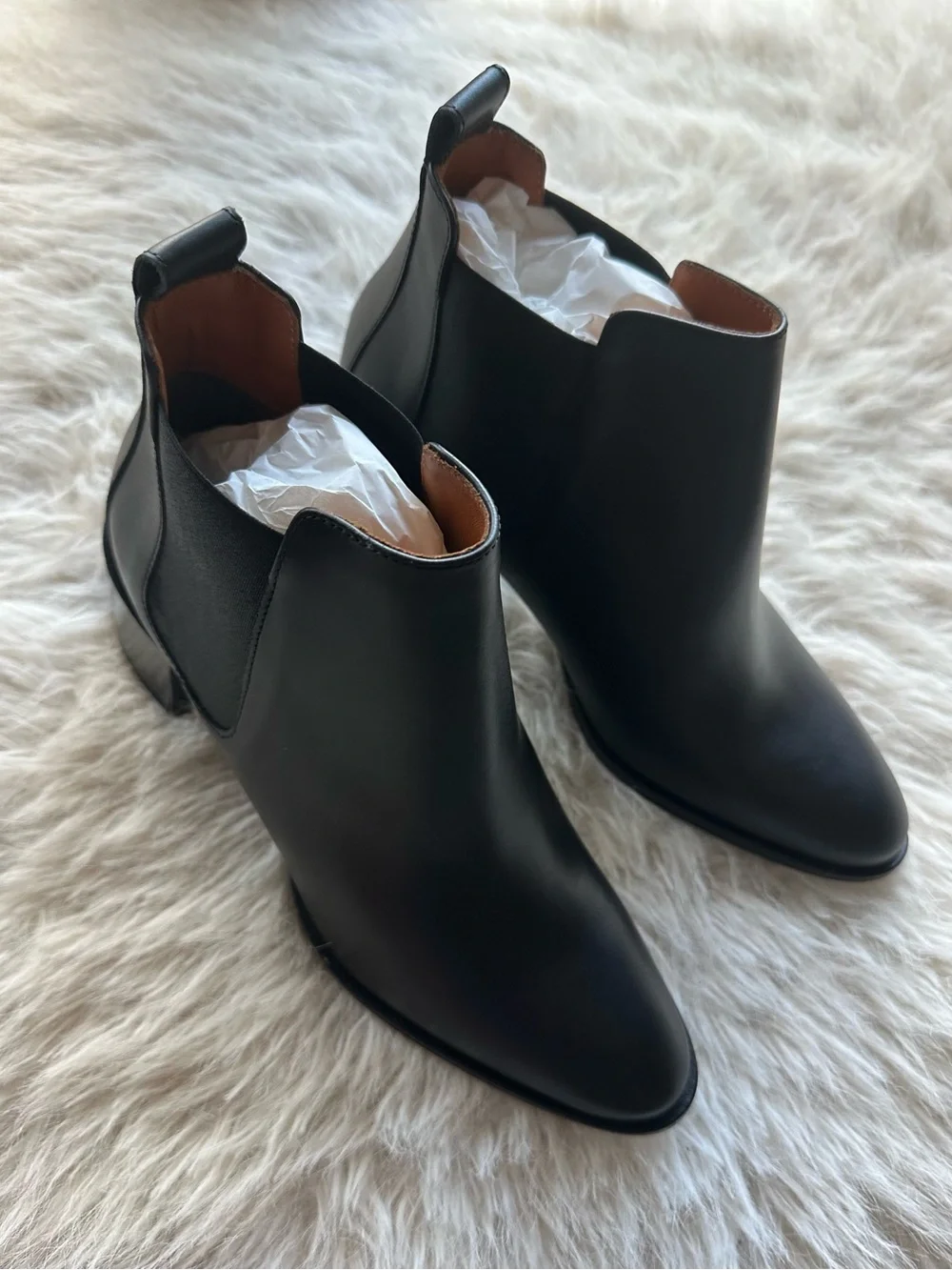 Everlane Black The Heel Italian Leather block heel Chelsea Ankle Boots 6.5